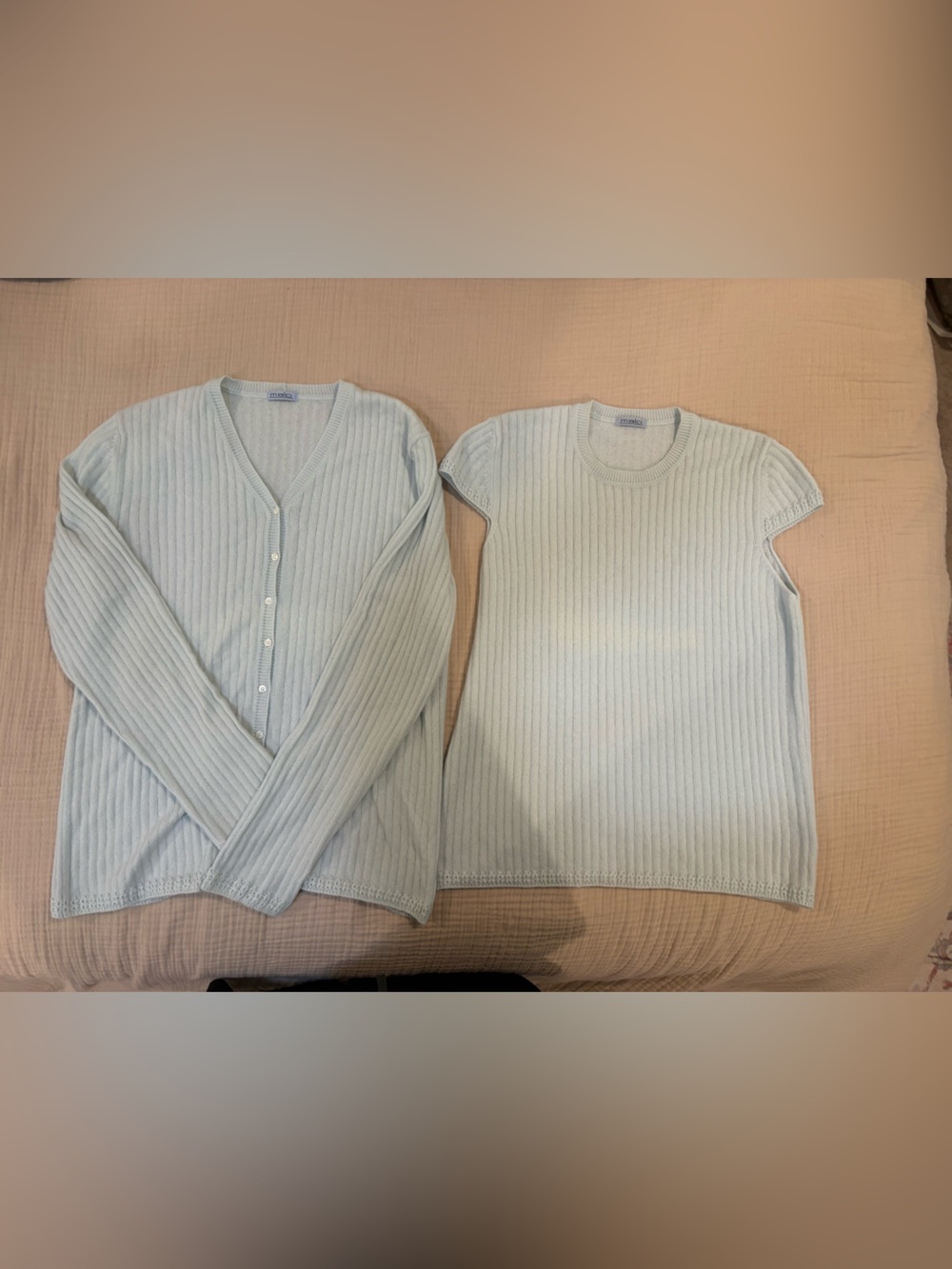 Malo 100% Cashmere Baby Blue Jumper Set  - Size: 48